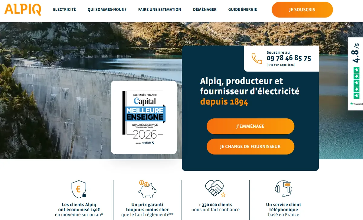 Capture d'écran du programme de parrainage Alpiq